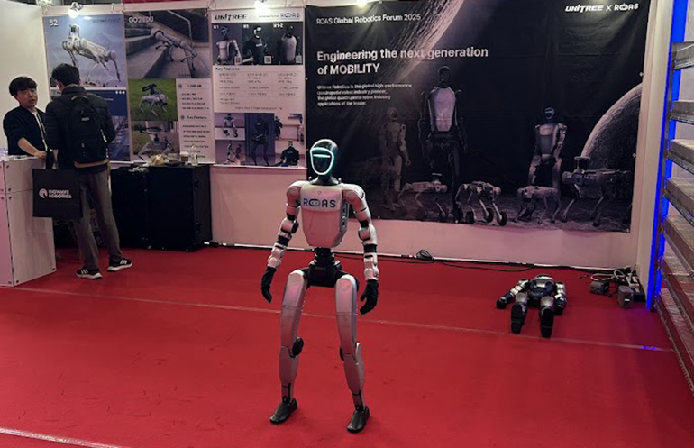 A Unitree humanoid robot at the China Humanoid Robot Conference in Seoul in March.